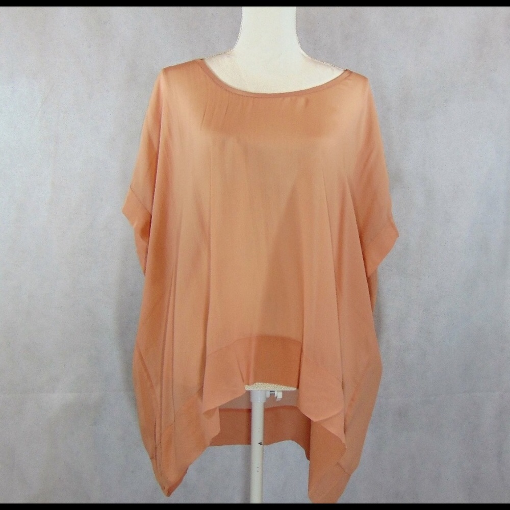 Peach Eileen Fisher blouse